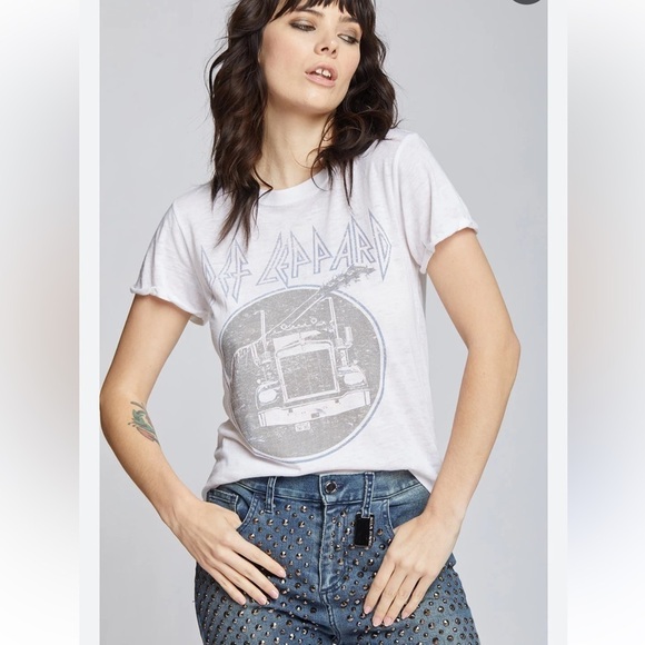 Recycled Karma Tops - Recycled Karma Def Leppard Truck Tee